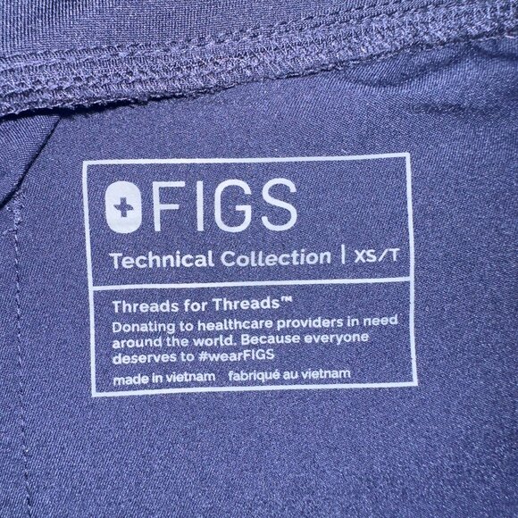 Navy XS Tall Livingston Basic Scrub Pants - Picture 4 of 4